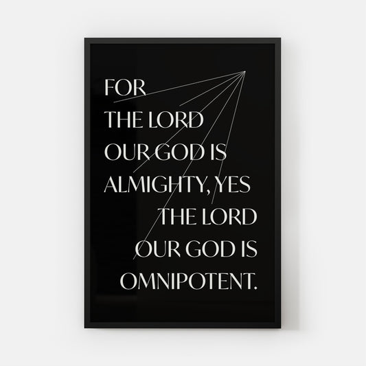 For The Lord Our God Print (Strangers & Pilgrims)
