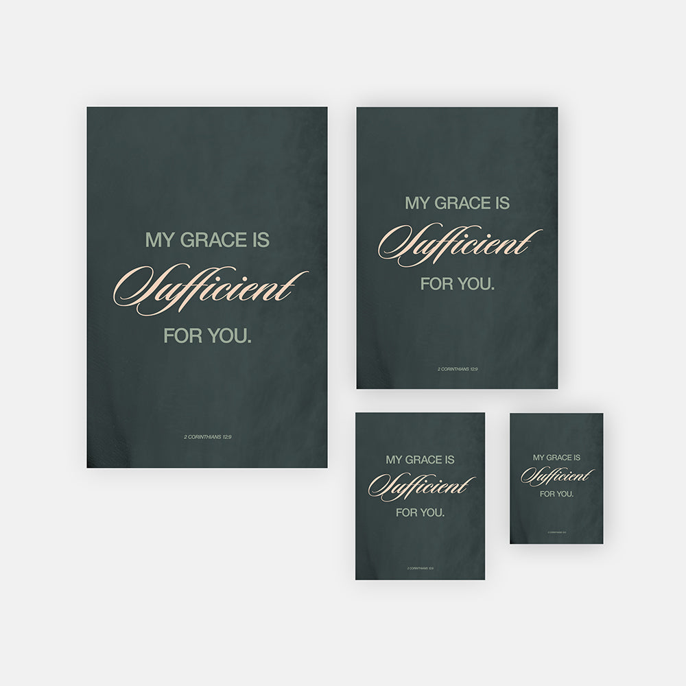 My Grace Is Sufficient For You Digital Print Bundle (All 4 Sizes)