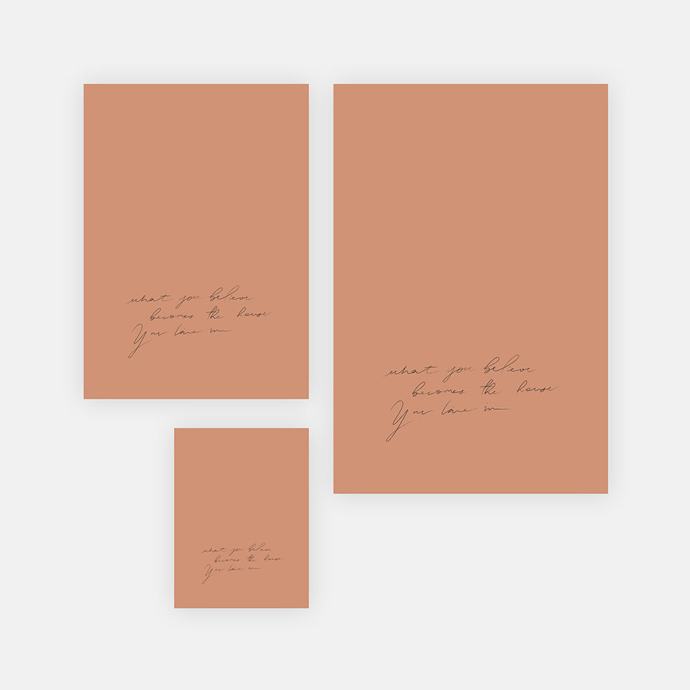 What You Believe Digital Print Bundle (All 3 Sizes) (Salmon)