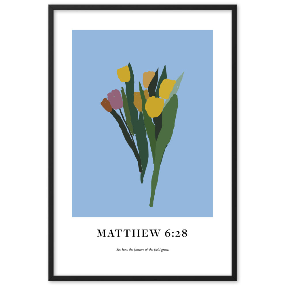 Matthew 6:28 Bouquet 61x91cm (24x35in) Print (Neutrals Collection)