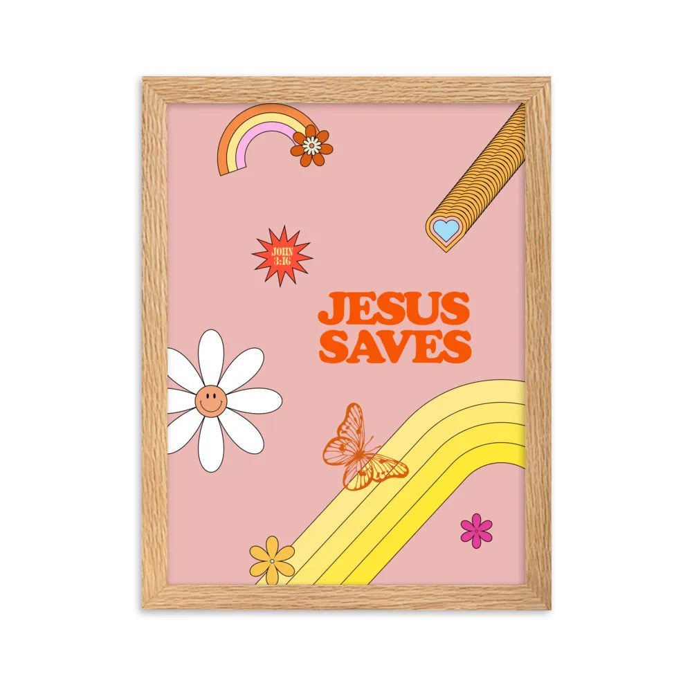 JESUS SAVES 30x40cm (12x15in) Print (S&P x McCall Gilbert Collection)