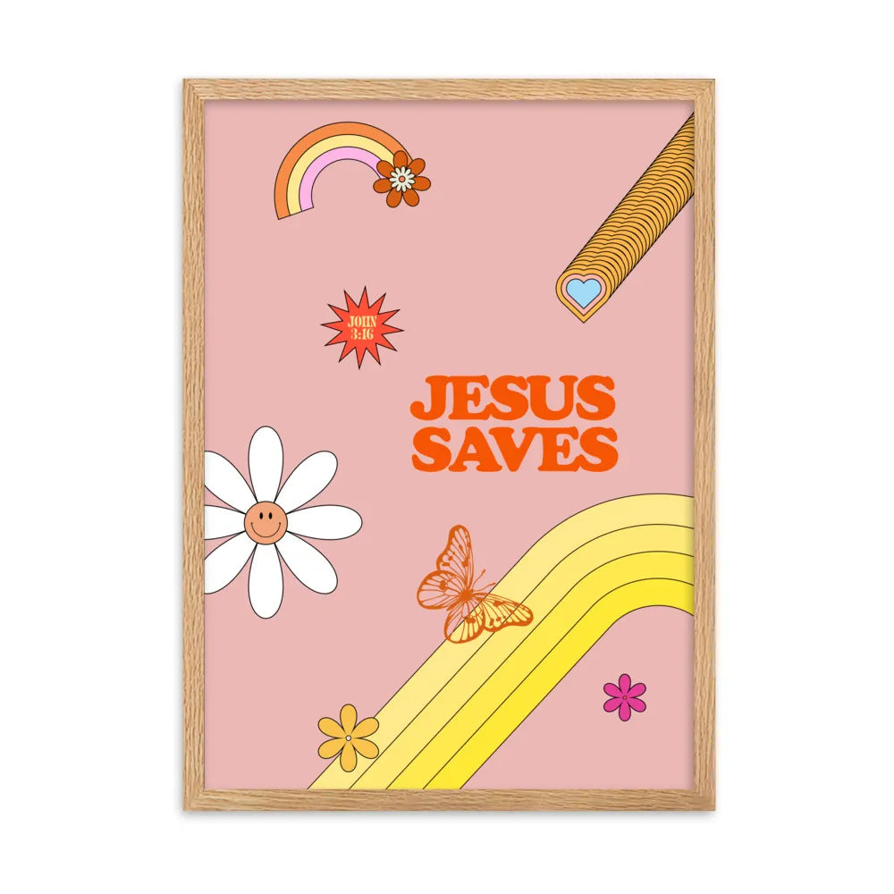 JESUS SAVES 50x70cm (19x27in) Print (S&P x McCall Gilbert Collection)