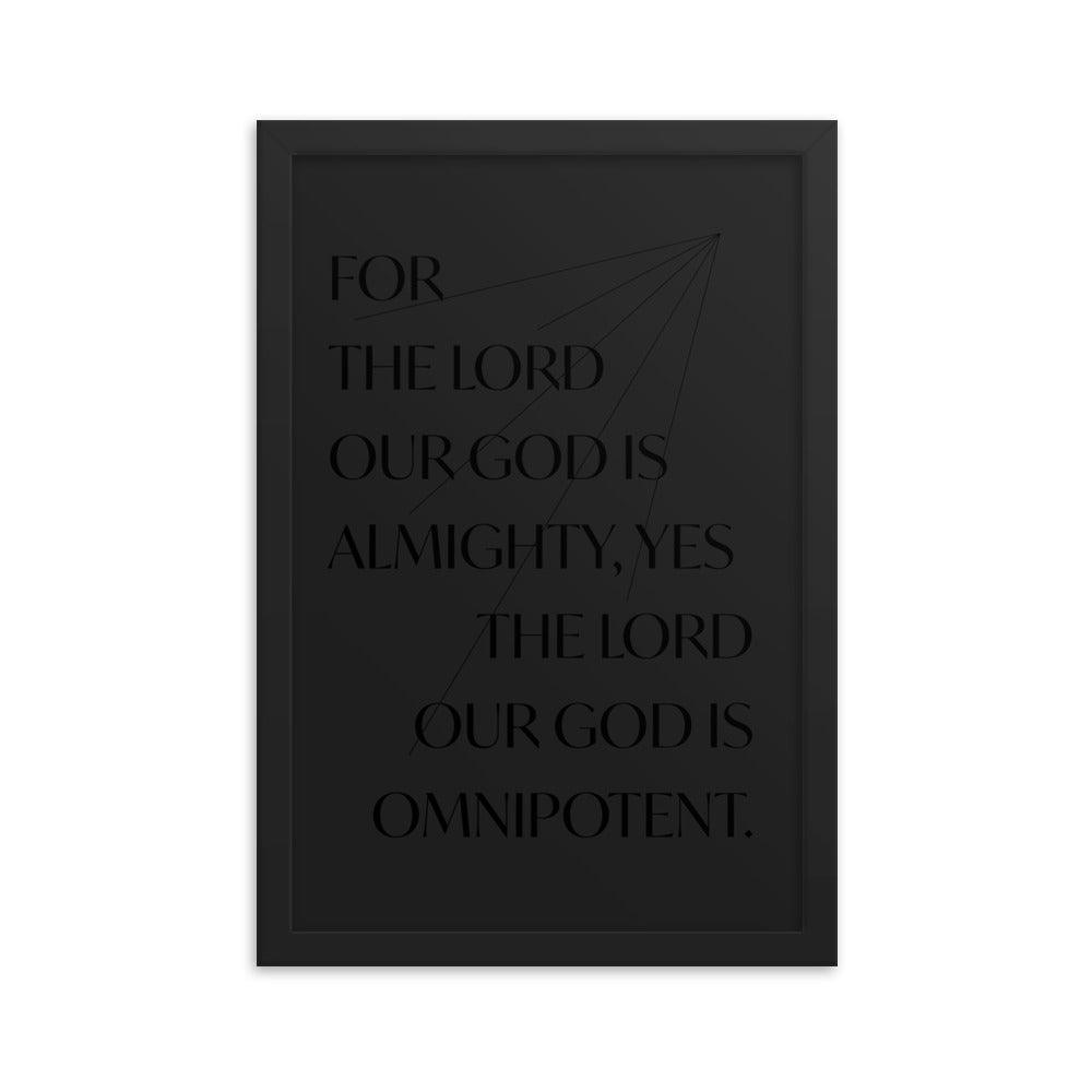 For The Lord Our God (Dark) 30x40cm (12x15in) Print (Strangers & Pilgrims)