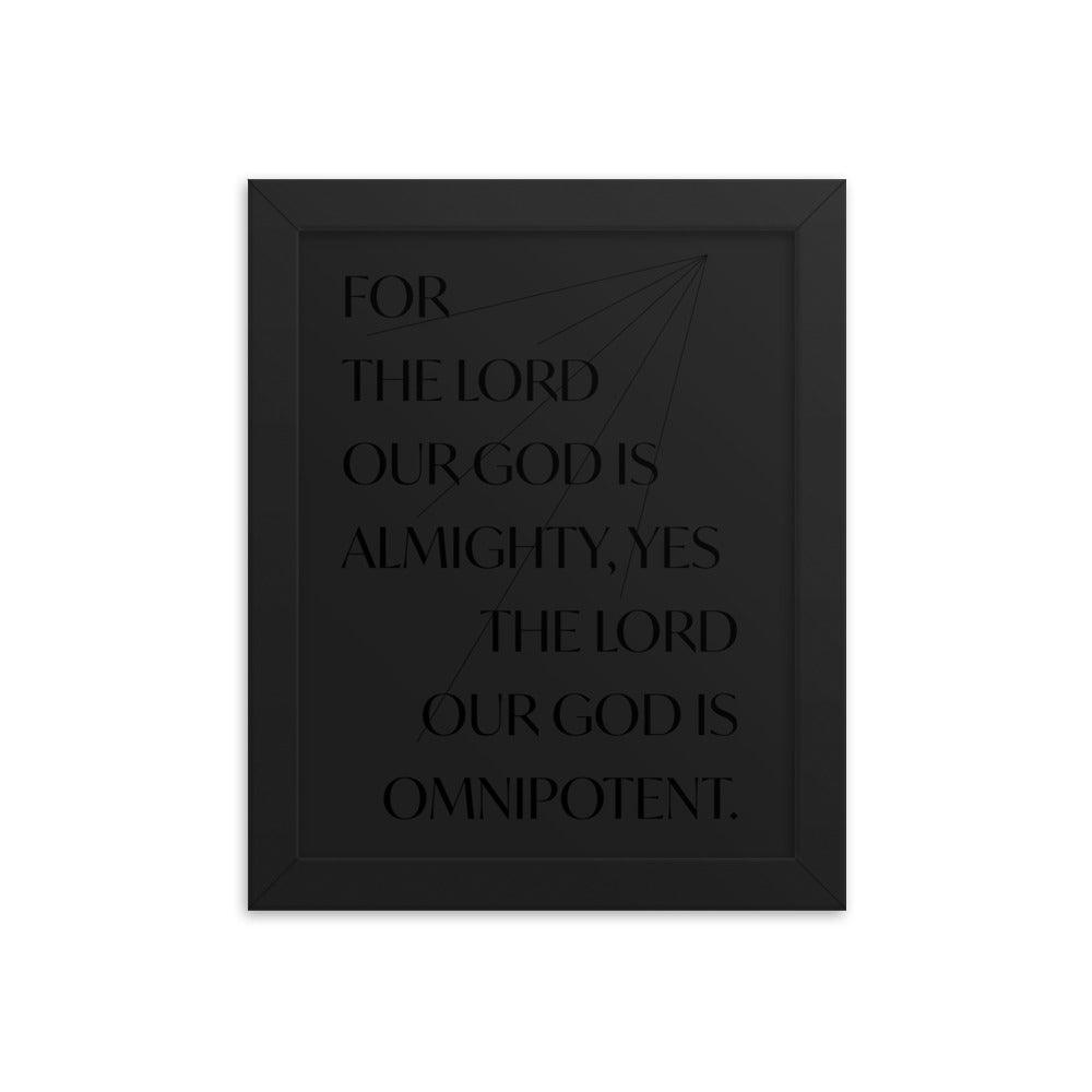 For The Lord Our God (Dark) 21x30cm (8x12in) Print (Strangers & Pilgrims)